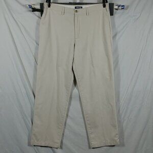 Lands' End Pants Women's Cream/Off White Denim Chino Khaki Size XL